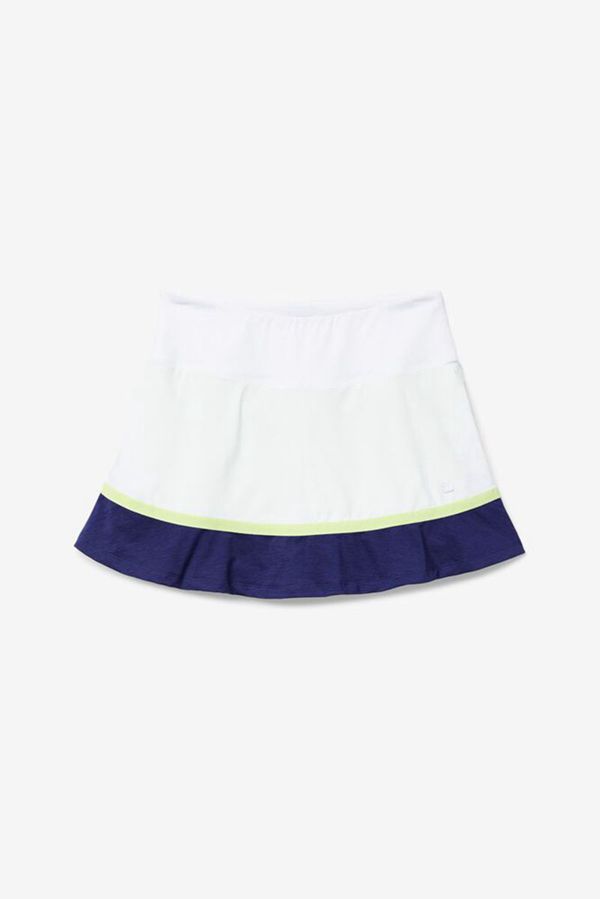 Falda Cortas Fila Mujer Blancas / Verde Claro - Back Court Flare - España 281460AXT